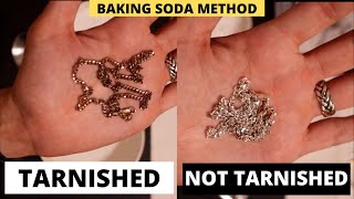 How To Clean Your Sterling Silver Jewelry At Home With Baking Soda [upl. by Shanney82]