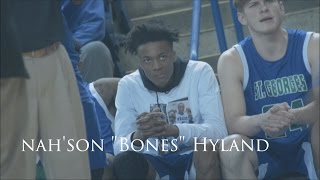 Class of 2019 Guard  NahShon quotBonesquot Hyland Playoff Highlights NASTY [upl. by Llewen]