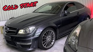 Mercedes W204 C63 V8 COLD START STOCK [upl. by Ttehc]