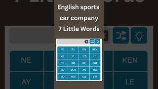 English sports car company 7 Little Words puzzles [upl. by Seugirdor]