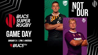 Nottingham vs Durham  LIVE BUCS Super Rugby [upl. by Yrrej]