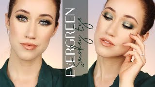 EVERGREEN SMOKEY EYE  Holiday Makeup Tutorial  ALLIE GLINES [upl. by Omolhs949]