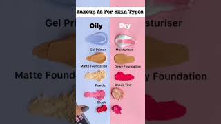 Makeup routine for Oily Skin vs Dry Skin  Find Your Match dryskin oilyskin skincareroutine [upl. by Namrej]