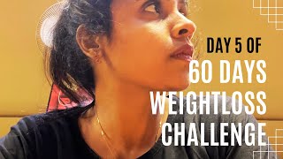 Day 5 of 60 days weight loss challengewrightloss weightlosschallenge weightlossjourney [upl. by Ymeon]