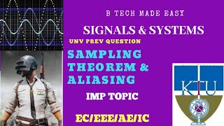 Sampling Theorem Nyquist rate amp AliasingSignals amp Systems  ACT 304  Module 4 [upl. by Cad]