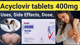 Acyclovir tablet 400 mg uses in Hindi  Review RiteMed 400 mg tab  Uses Side Effects [upl. by Abla]