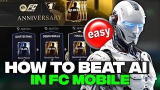 How To BEAT The AI in EA FC Mobile 25 [upl. by Aelhsa]