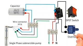 Submersible Pump Control Box Connection Wiring Diagram [upl. by Nnaeiluj]