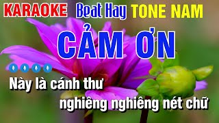 Karaoke  Cảm Ơn  Tone Nam  Trịnh Lâm Ngân [upl. by Toscano]