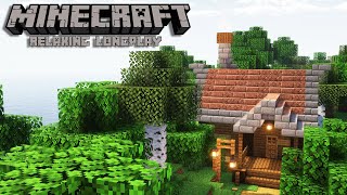 Minecraft Relaxing Longplay  The Spruce Cabin  2 [upl. by Dobrinsky]