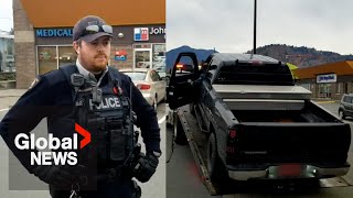 Sovereign citizen questions BC police over traffic stop in viral clip [upl. by Eessac]