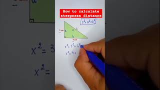 How to calculate steepness distance sagivmaths shortsviral shorts maths mathshorts howto [upl. by Chalmers]