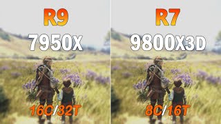 Ryzen 7 9800X3D vs Ryzen 9 7950X  How Much Performance Difference [upl. by Greenland978]