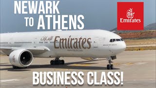 Emirates Business Class  Flying Nonstop From Newark to Athens  NYC Areas Best 5th Freedom route [upl. by Dronel]