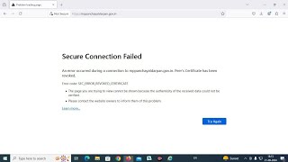 Secure connection failed in firefox  how to Mozilla firefox secure connection failed problem ✓ [upl. by Nnairak]