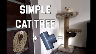 How To Make Easy Cat Scratching Post With PVC Pipes Rope And Hot Glue [upl. by Adrien]