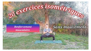 20 exercices isométriques renforcement sécuritaire sans mouvement [upl. by Rolo585]