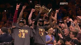 Trophy Presentation Ceremony and Interviews Cavaliers vs Warriors Game 7 2016 NBA Finals [upl. by Dnomzed456]