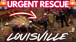 STRUCTURE COLLAPSE Louisville URGENT RESCUE Kentucky LIVE [upl. by Dauf653]