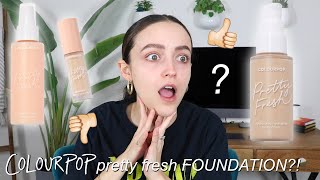 NEW COLOURPOP PRETTY FRESH FOUNDATION  Wear TestReview [upl. by Dmitri]