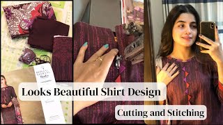 How to design your shirt step by step  Cutting with stitching 🧵 [upl. by Enyaz]