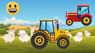 Tractors For Kids With Exciting Farm Adventures Plowing Sowing amp Mowing Fields [upl. by Ardnuaed710]