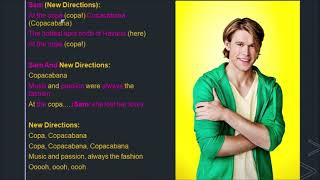 Copacabana Glee Lyrics [upl. by Atipul]