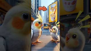 Almost the Same But Not Quite 🍜😳🦜 funny parrot cockatiel [upl. by Enale248]