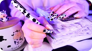 ASMR Study With Me ♡︎ Crinkly Notebook Inaudible Whisper Fountain Pen Writing Rain 🖋️☔ [upl. by Sinned943]