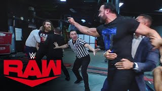 Sami Zayn incites backstage brawl with Drew Mcintyre Raw highlights Dec 16 2024 [upl. by Lenoyl]