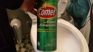 Cleaning Toilet With Comet Powder Cleanser [upl. by Perri]