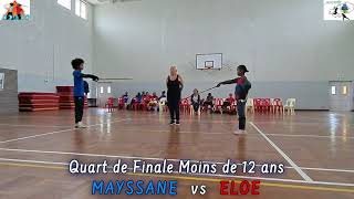 12  Quart de Finale Moins de 12  Mayssane vs Eloe  Challenge Jeunes Mixte 2024  Rodrigues  974 [upl. by Kcirted751]