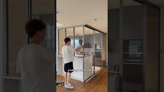 Disappearing Kitchen Doorhome homedecor aluminium doors windows [upl. by Fortna915]