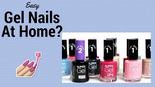 At Home Gel Nails   Rimmel review [upl. by Yelhs]