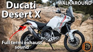 Ducati Desert X 2022 Walkaround and Full Termignoni Sound [upl. by Aicats348]