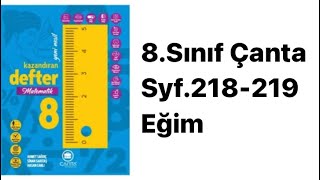 8SINIF ÇANTA DEFTER S218219 EĞİM [upl. by Alian128]