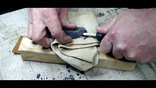 Flintknapping Punch flaking Kanawha chert 2 with sound [upl. by Anayi324]