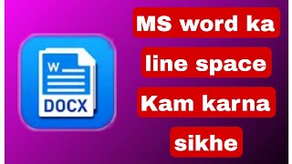 MS word mai 2 line k andar gap kaise fill kare [upl. by Otanutrof]