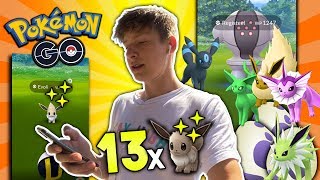 13 Shiny Evoli fangen 100✨ Registeel und Despotar • Pokémon Go deutsch [upl. by Qahsi]