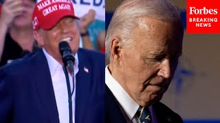 VIRAL MOMENT Trump Challenges Biden To Another Debate—And A Golf Match—At Miami Florida Rally [upl. by Osrick820]