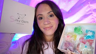 ASMR  Trying Edible Crystals💎 silky gem crystal candy [upl. by Getter]