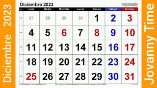 Calendario  Diciembre 2023 [upl. by Jackquelin]