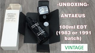 Unboxing  Vintage  Antaeus Pour Homme by Chanel 1983 batch [upl. by Helsie]