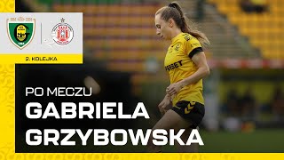 Gabriela Grzybowska po meczu GKS Katowice  Resovia Rzeszów 70 17082024 [upl. by Wordoow475]