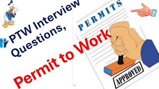 Permit to work Interview Questions [upl. by Stedt]