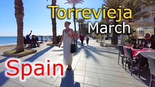 Torrevieja  Spain ⁴ᴷ  walking tour  4k 🌡TC°21 🌞 20240312 [upl. by Novelc474]