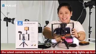 PULUZ PKT 3023 3 in 1 Live Video Live LED Selfie Light Smartphone Video Rig Kit Unboxing and Review [upl. by Yendyc]