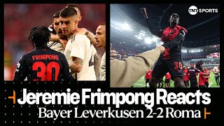 quotWEVE BEEN PHENOMENALquot 😁  Jeremie Frimpong  Bayer Leverkusen 22 Roma  UEFA Europa League [upl. by Lirbij]