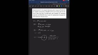 Engineering Economics Capitalized Cost Capitalization Solved Sample Problem Case 1 to 3 [upl. by Ardnala]