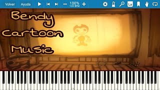 Bendy and the Ink Machine  Bendy Cartoon Music Piano Tutorial [upl. by Hilliary853]